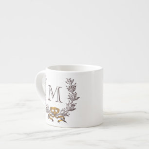 Tasse Expresso Initiale de monogramme personnalisée par guirland