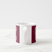 Tasse Expresso Initiales de couples simples | Blanc et bordeaux (Dos)