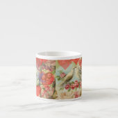 Tasse Expresso Inséparables Coeur antique Vintage (Devant)