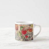 Tasse Expresso Inséparables Heart Red Art Collage (Droite)