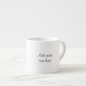Tasse Expresso Inséparables texte personnalisé rouge (Devant droit)