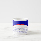 Tasse Expresso Inspiré du drapeau chrétien (Devant)