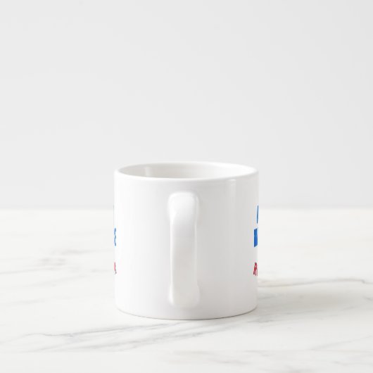 Tasse Expresso Intelligence artificielle, humour réel. w White BG (Dos)