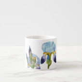 Tasse Expresso Iris d'aquarelle (Devant)