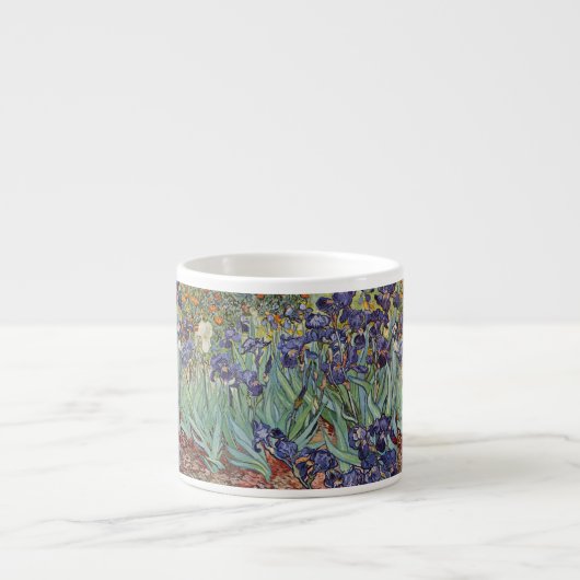 Tasse Expresso Iris de Van Gogh Peinture Impressionniste (Devant)