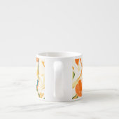 Tasse Expresso Iris orange : motif floral transparent (Dos)