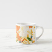 Tasse Expresso Iris orange : motif floral transparent (Droite)