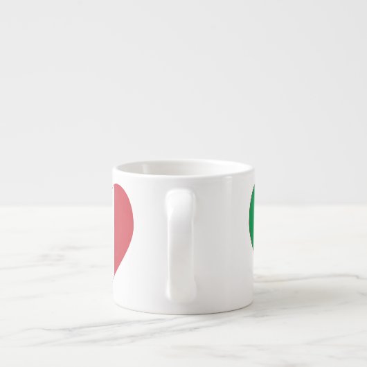 Tasse Expresso Italie Drapeau Coeur Bordure rouge (Dos)