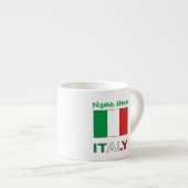 Tasse Expresso Italie et italien Drapeau vert Personnalisé (Devant droit)