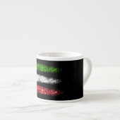 Tasse Expresso *~* ITALIE ITALIE Drapeau ITALIEN Abstrait simple (Devant droit)