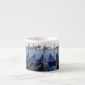 Tasse Expresso Italie, Vénétie, Venise, Rangée de Gondolas et San (Devant)