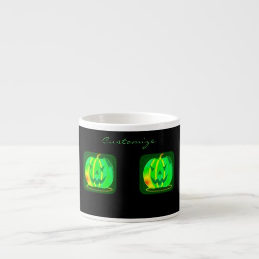 Tasse Expresso Jack vert Halloween o'lantern Thunder_Cove (Devant)