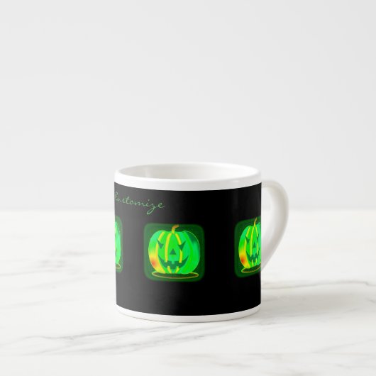Tasse Expresso Jack vert Halloween o'lantern Thunder_Cove (Devant droit)
