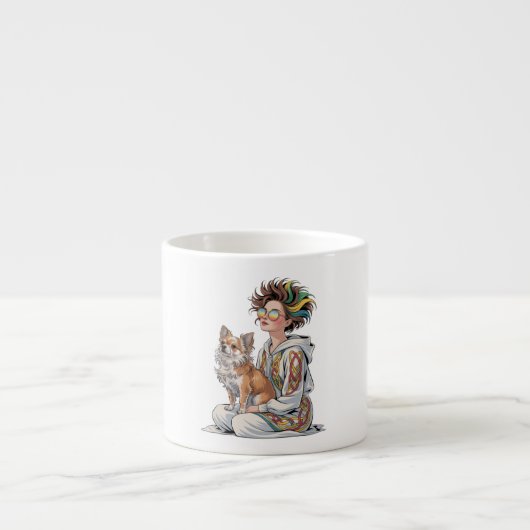 Tasse Expresso j'adore mon chihuahua (Devant)