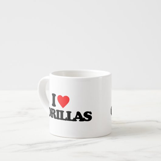 TASSE EXPRESSO J'AIME DES GORILLES (Devant gauche)