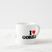 TASSE EXPRESSO J'AIME DES GORILLES (Devant droit)