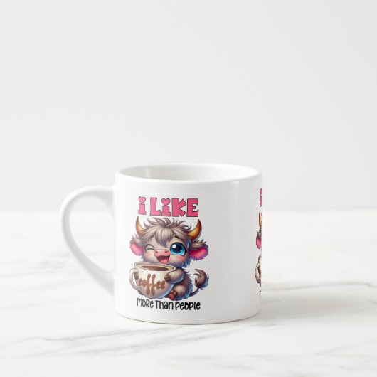 Tasse Expresso J'aime le café plus que les gens (Gauche)