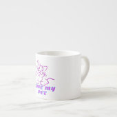 TASSE EXPRESSO J'AIME MON PETIT CHAT ROSE (Devant droit)