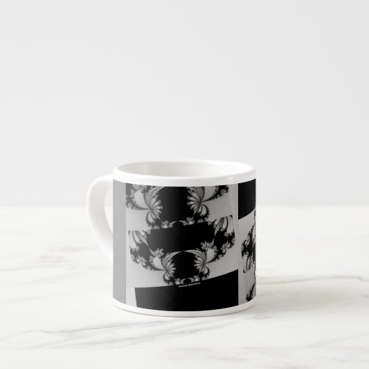 Tasse Expresso Jardin fractal gris (Devant gauche)