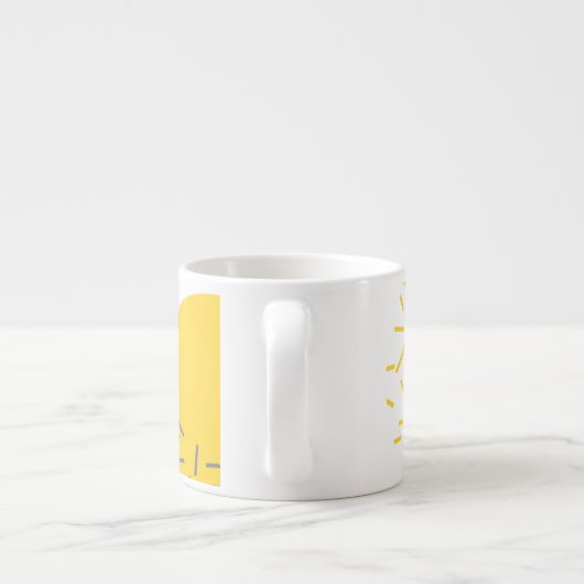 Tasse Expresso Jaune, cool, moderne, art géométrique tendance (Dos)