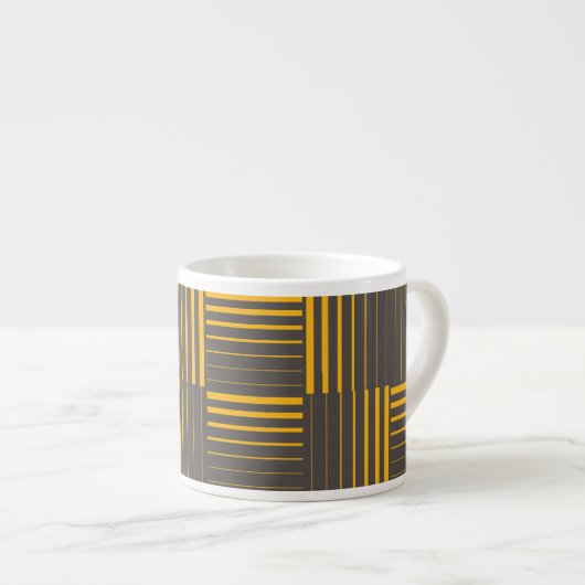 Tasse Expresso Jaune, cool, unique, tendance, lignes modernes (Devant droit)