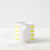 Tasse Expresso Jaune Ensoleillé Rayé Monogramme Violet (Dos)