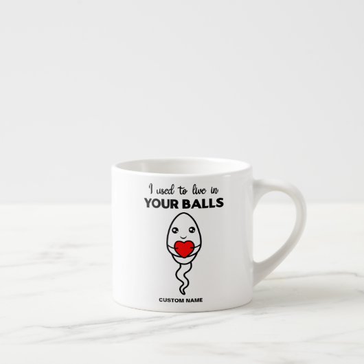 Tasse Expresso J'Avais L'Habitude De Vivre Dans Tes Boules, Nom P (Droite)