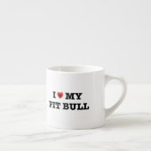 Tasse Expresso Je Coeur Mon Pit Bull (Droite)