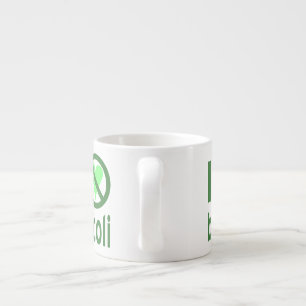 Tasse Expresso Je déteste le texte vert brocoli