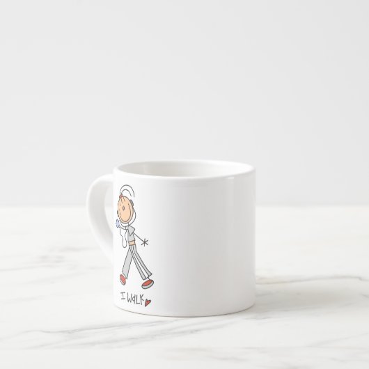Tasse Expresso Je marche (Devant gauche)