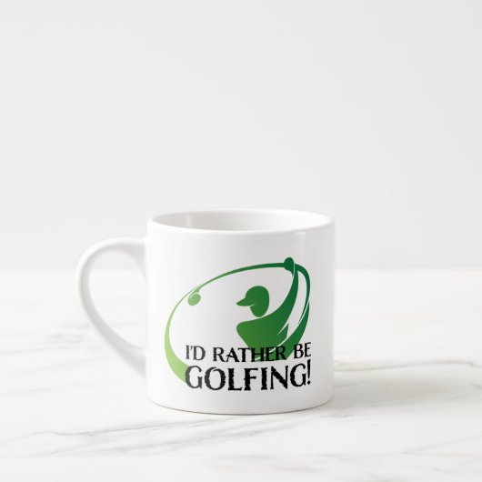 Tasse Expresso Je Préférerais Être Golfing Golfers Golf Modern Ci (Gauche)