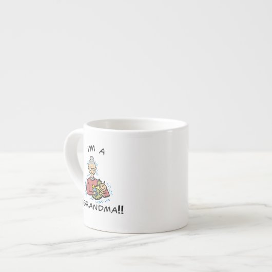 Tasse Expresso Je suis une grand-mère et des cadeaux pour bébés (Devant gauche)