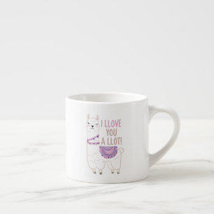 Tasse Expresso Je t'aime beaucoup - Drôle Llama