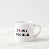 Tasse Expresso J'Entends Mon Poodle (Droite)