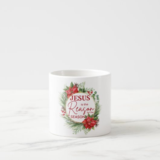 Tasse Expresso Jésus est la raison de la saison Noël (Devant)