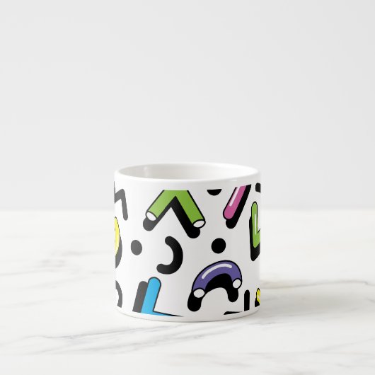 Tasse Expresso Jeu géométrique : Motif de formes de Doodles (Devant)