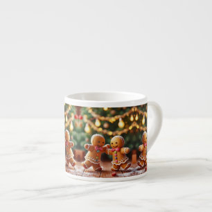 Tasse Expresso Joli couple de biscuits de Noël dansant pour les f
