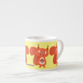 Tasse Expresso Joli dessin animé d'écureuil roux (Devant droit)