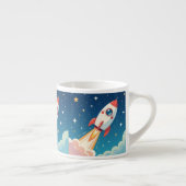 Tasse Expresso Joli fusée spatiale qui décolle (Droite)