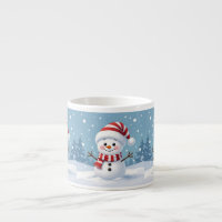 Joli petit bonhomme de neige avec écharpe et chape