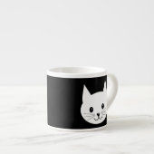 Tasse Expresso Joli Visage De Chat. (Devant droit)