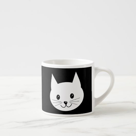 Tasse Expresso Joli Visage De Chat. (Droite)