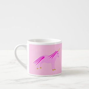 Tasse Expresso Jolie fille rose bébé licorne