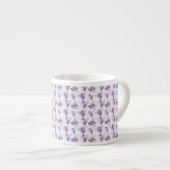 Tasse Expresso Jolie Fleur Rose Violet (Devant droit)