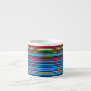 Tasse Expresso Jolies rayures bleu violet