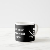 Tasse Expresso Jolly roger drapeau de pirate (Devant droit)