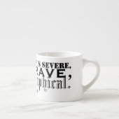 Tasse Expresso Jonathan Swift Citations de café de typographie Mu (Droite)