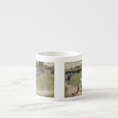 Tasse Expresso Joueur de baseball lancé à la deuxième base (Devant)