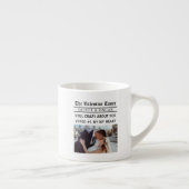Tasse Expresso Journal de la Saint-Valentin personnalisé  (Droite)