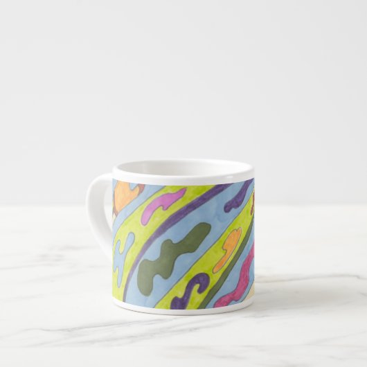 Tasse Expresso "Joy" Art Abstrait (Devant gauche)